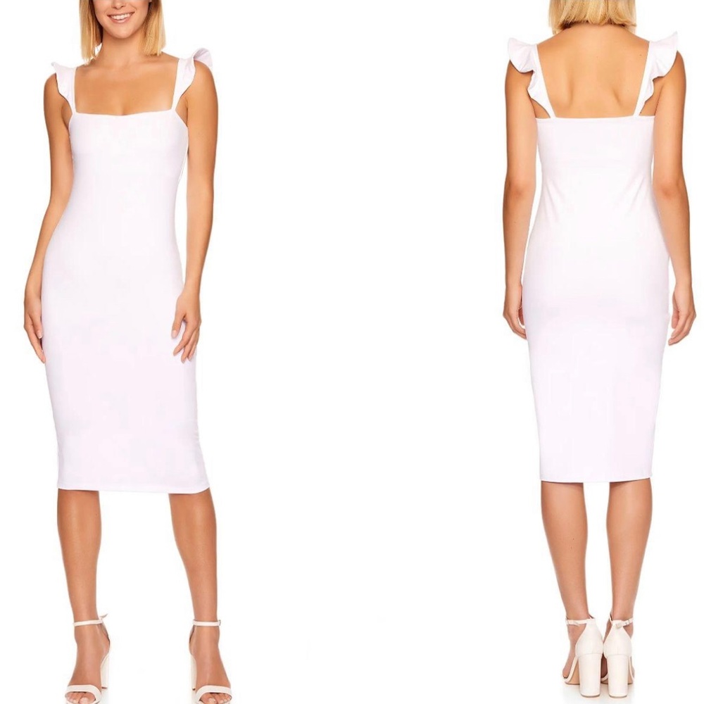 Like new (worn once) white Susan Monaco body con dress.